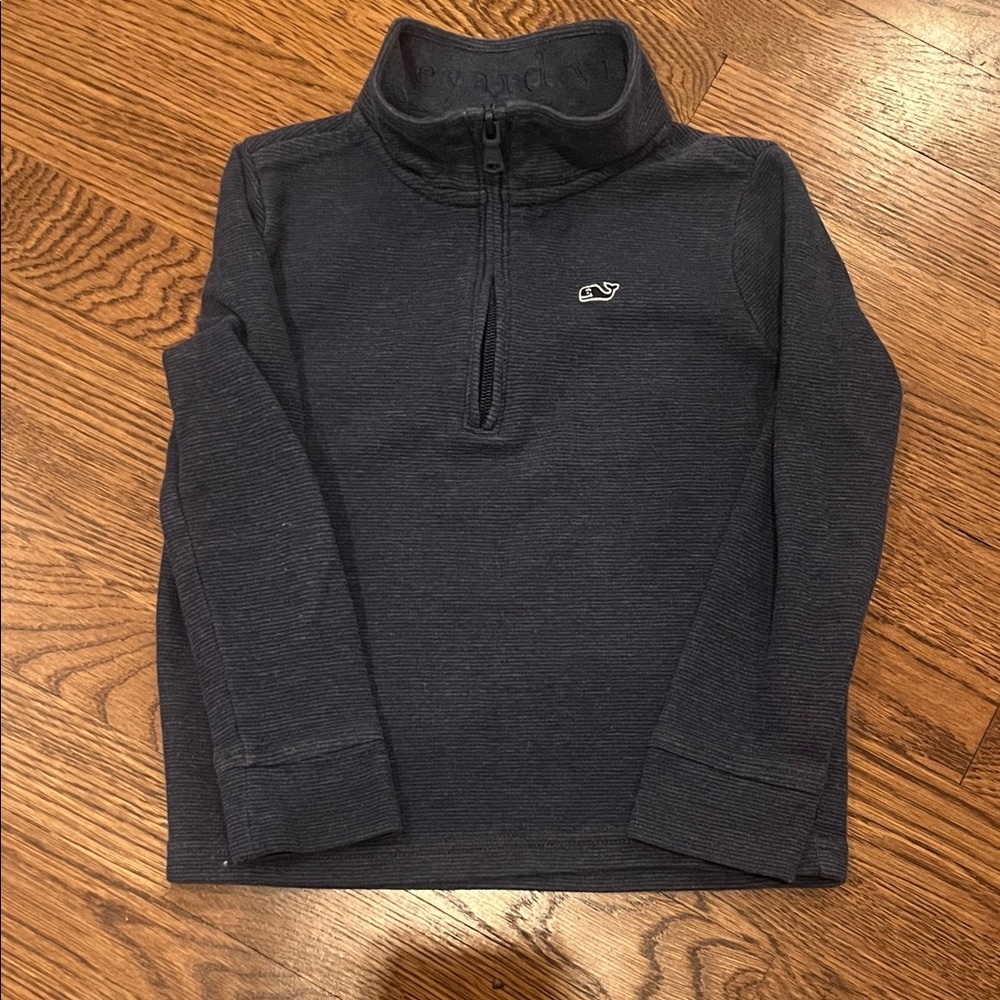 Vineyard Vines Kids Dark Blue Quarter-Zip Sweatshirt